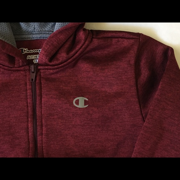 Champion sweatshirt size 18 months burgundy zip up - Picture 10 of 16